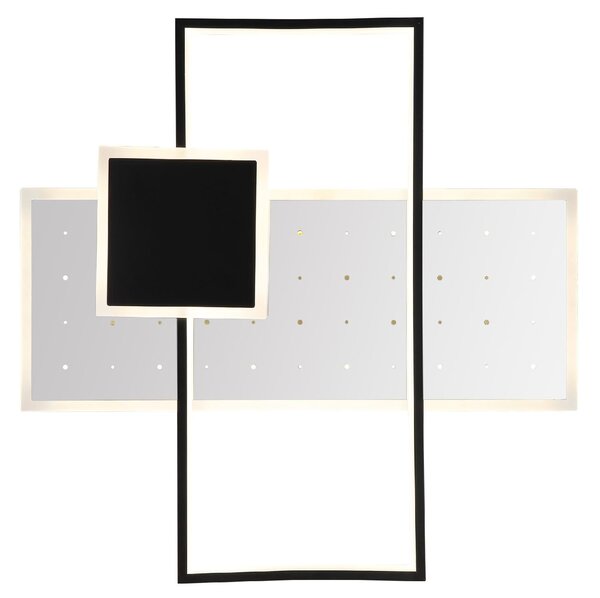 GLOBO LIGHTING Plafoniera a Soffitto Design Moderno da Interno 50 cm colore Bianco Opaco e Nero - Dabby