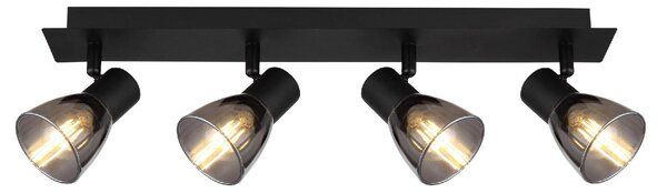 GLOBO LIGHTING Plafoniera a Soffitto Design Moderno da Interno 4 Luci colore Nero Opaco - 54307-4 Claude
