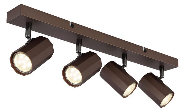 GLOBO LIGHTING Plafoniera a Soffitto Design Moderno da Interno 4 Luci colore Bronzo Satinato - James