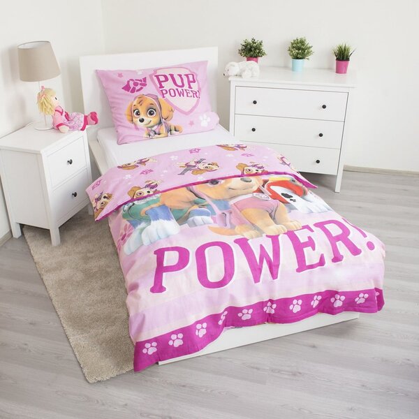 Biancheria da letto per bambini in cotone per letto singolo 140x200 cm Paw Patrol - Jerry Fabrics