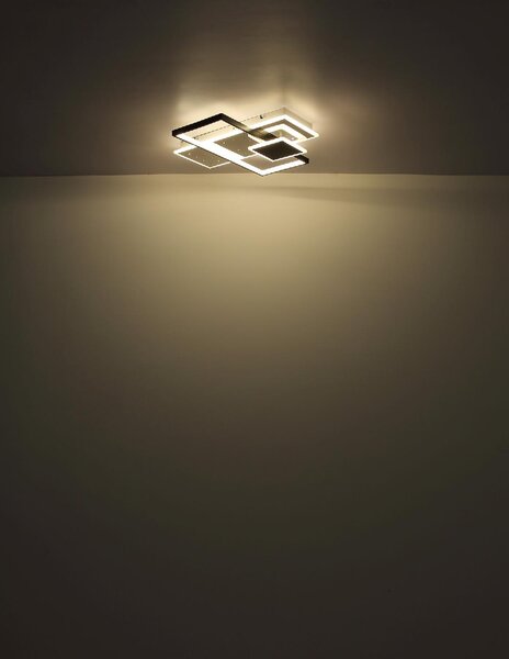 GLOBO LIGHTING Plafoniera a Soffitto Design Moderno da Interno 50 cm colore Bianco Opaco e Nero - Dabby