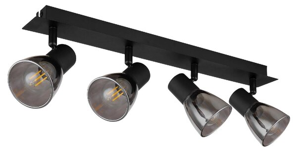 GLOBO LIGHTING Plafoniera a Soffitto Design Moderno da Interno 4 Luci colore Nero Opaco - 54307-4 Claude