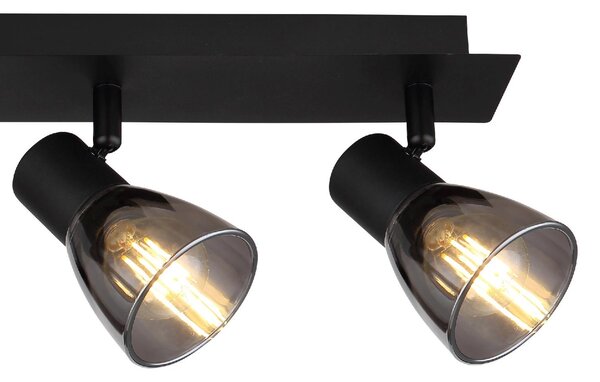 GLOBO LIGHTING Plafoniera a Soffitto Design Moderno da Interno 4 Luci colore Nero Opaco - 54307-4 Claude