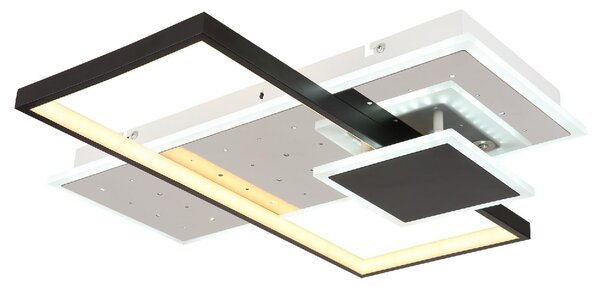 GLOBO LIGHTING Plafoniera a Soffitto Design Moderno da Interno 50 cm colore Bianco Opaco e Nero - Dabby