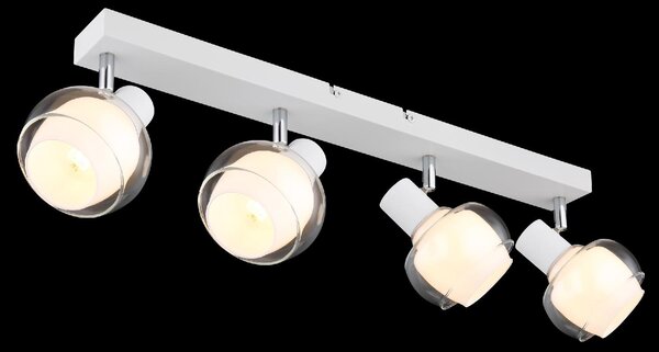 GLOBO LIGHTING Plafoniera a Soffitto Design Moderno da Interno 4 Luci colore Bianco - Tokki
