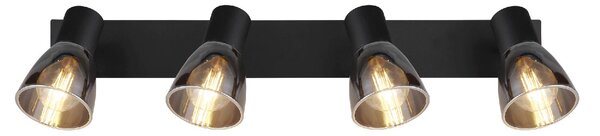 GLOBO LIGHTING Plafoniera a Soffitto Design Moderno da Interno 4 Luci colore Nero Opaco - 54307-4 Claude