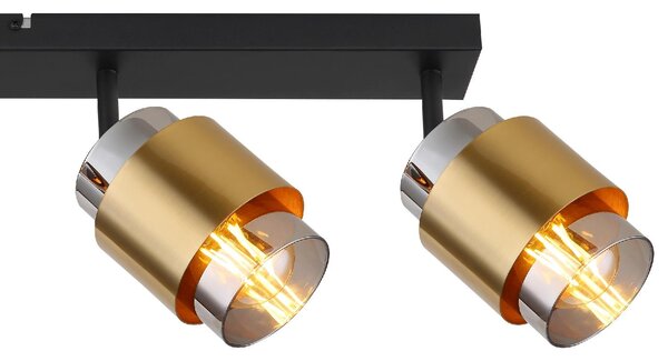 GLOBO LIGHTING Plafoniera a Soffitto Design Moderno da Interno colore Nero Opaco - 15560-4 Milley