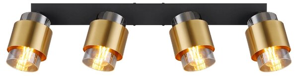 GLOBO LIGHTING Plafoniera a Soffitto Design Moderno da Interno colore Nero Opaco - 15560-4 Milley