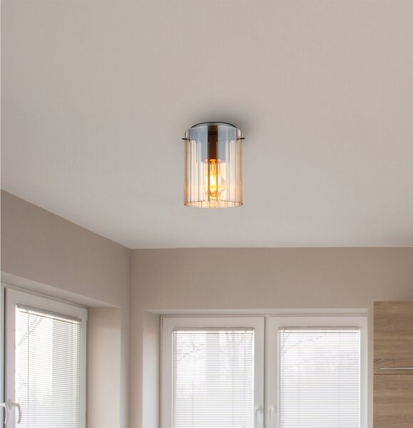 GLOBO LIGHTING Plafoniera a Soffitto Design Moderno da Interno colore Ambra, Grigio Scuro - 15904DA Tulivar