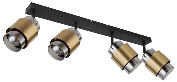 GLOBO LIGHTING Plafoniera a Soffitto Design Moderno da Interno colore Nero Opaco - 15560-4 Milley