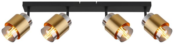 GLOBO LIGHTING Plafoniera a Soffitto Design Moderno da Interno colore Nero Opaco - 15560-4 Milley