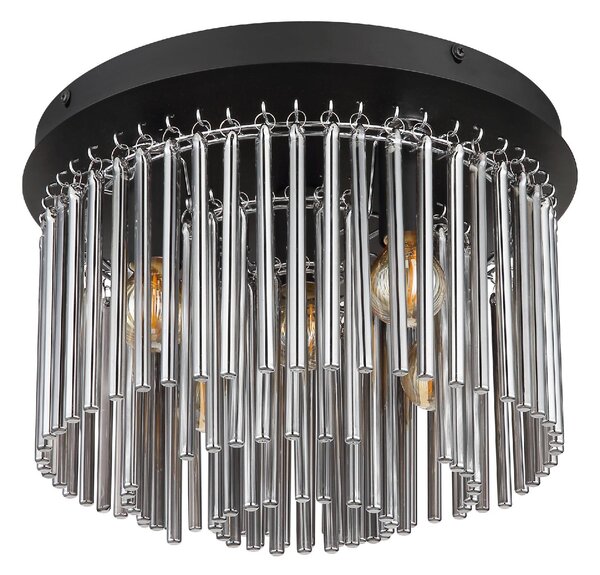 GLOBO LIGHTING Plafoniera a Soffitto Design Moderno da Interno colore Nero e Cromo - Gorley
