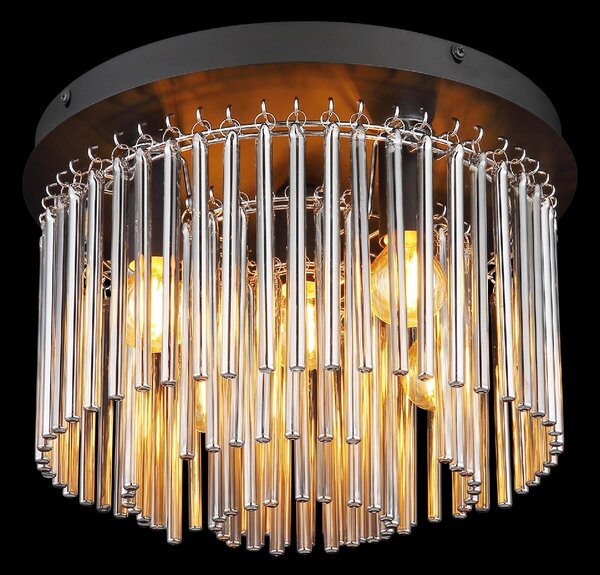 GLOBO LIGHTING Plafoniera a Soffitto Design Moderno da Interno colore Nero e Cromo - Gorley
