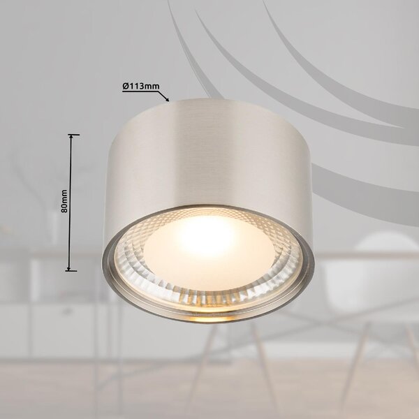 GLOBO LIGHTING Plafoniera LED a Soffitto Design Moderno da Interno 12 Watt colore Nichel - Serena