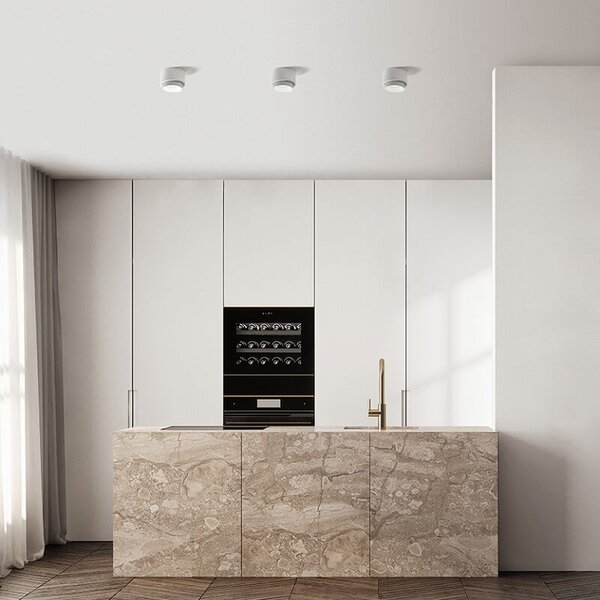 SFORZIN ILLUMINAZIONE Plafoniera a Soffitto Design Moderno da Interno in Gesso colore Bianco - T439 Syme