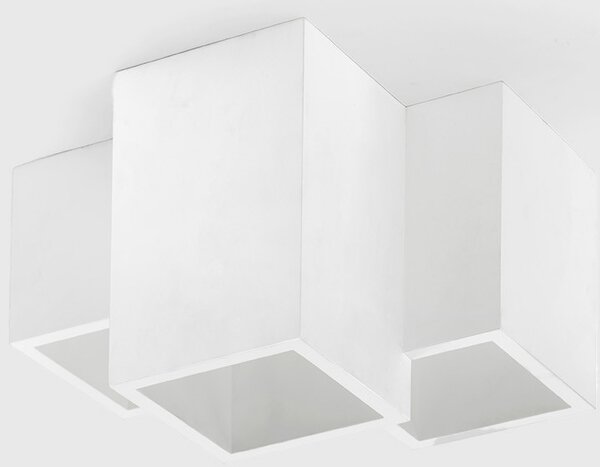 SFORZIN ILLUMINAZIONE Plafoniera a Soffitto Design Moderno da Interno in Gesso 3 Luci colore Bianco - T193 Heraea