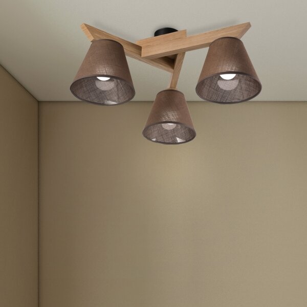 Brilagi - LED Lampadario a plafone ANTHONY 3xE14/40W/230V quercia/marrone