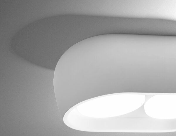 SFORZIN ILLUMINAZIONE Plafoniera a Soffitto Design Moderno da Interno in Gesso colore Bianco - T455