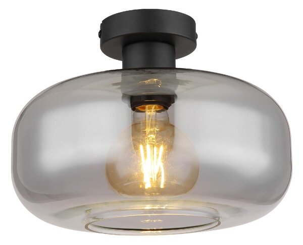 GLOBO LIGHTING Plafoniera a Soffitto Design Moderno da Interno in Metallo 40 Watt colore Nero Opaco - 15566D