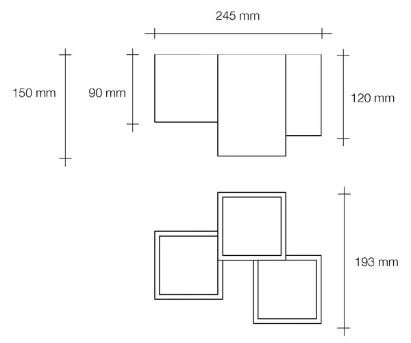 SFORZIN ILLUMINAZIONE Plafoniera a Soffitto Design Moderno da Interno in Gesso 3 Luci colore Bianco - T193 Heraea
