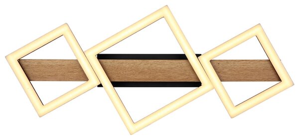 GLOBO LIGHTING Plafoniera LED a Soffitto Design Moderno da Interno 29 Watt colore Nero Opaco - DUTSIN