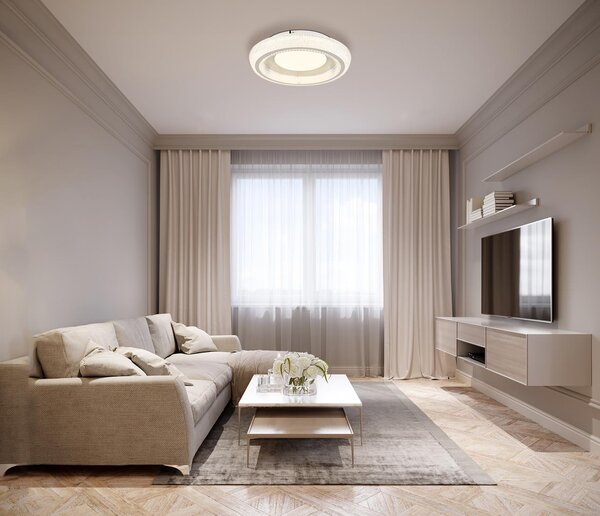 GLOBO LIGHTING Plafoniera LED a Soffitto Design Moderno da Interno 36 Watt colore Bianco satinato - 48375-36
