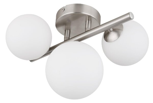 GLOBO LIGHTING Plafoniera LED a Soffitto Design Moderno da Interno 3 Luci G9 colore Nikel Opaco - 56140-3W Riha