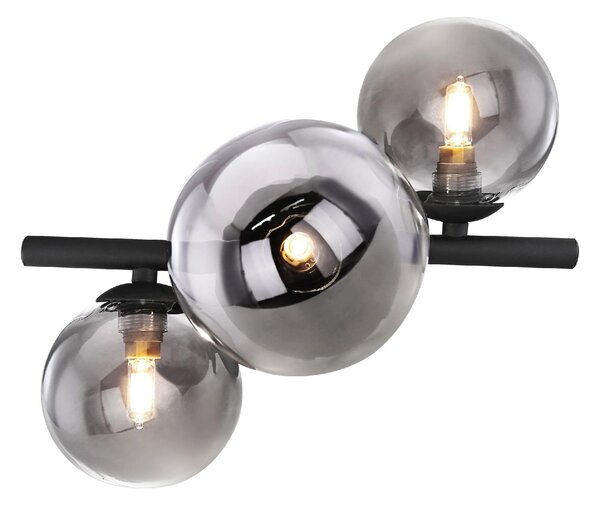 GLOBO LIGHTING Plafoniera LED a Soffitto Design Moderno da Interno 3 Luci G9 colore Nero Opaco - 56133-3W