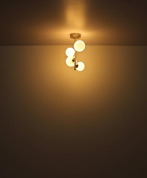 GLOBO LIGHTING Plafoniera LED a Soffitto Design Moderno da Interno 3 Luci G9 colore Nikel Opaco - 56140-3W Riha