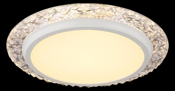GLOBO LIGHTING Plafoniera LED a Soffitto Design Moderno da Interno 22 Watt colore Bianco satinato - Abigail