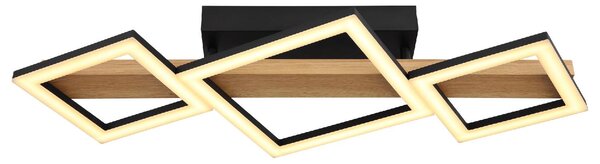 GLOBO LIGHTING Plafoniera LED a Soffitto Design Moderno da Interno 29 Watt colore Nero Opaco - DUTSIN