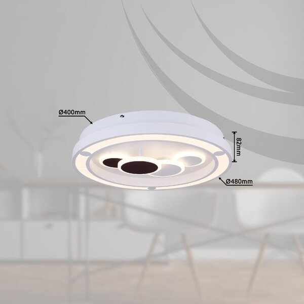 GLOBO LIGHTING Plafoniera LED a Soffitto Design Moderno da Interno 50 Watt colore Bianco - 48405-50
