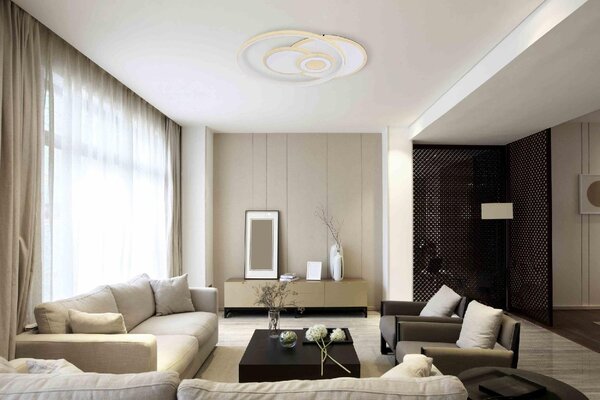 GLOBO LIGHTING Plafoniera LED a Soffitto Design Moderno da Interno 50 Watt colore Bianco - 48442-50 Roderick