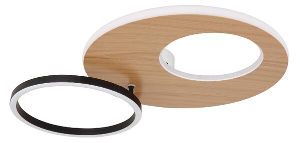 GLOBO LIGHTING Plafoniera LED Moderna a 2 Anelli con Luminosit Regolabile colore Bianco Opaco