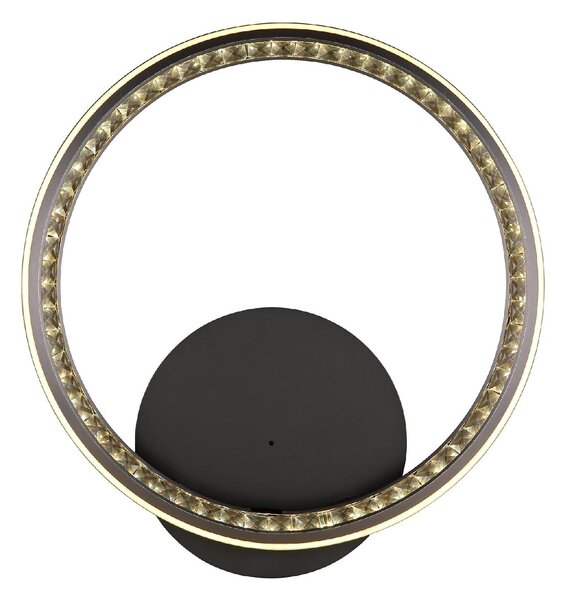 GLOBO LIGHTING Plafoniera LED Moderna con Cristalli K9 30 Watt colore Grigio Satinato
