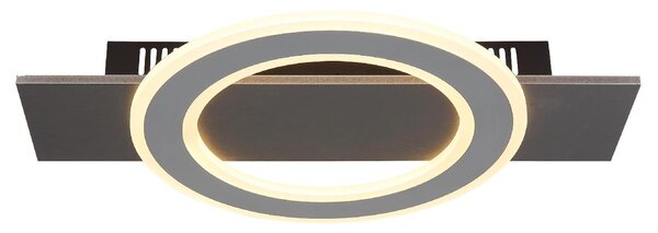 GLOBO LIGHTING Plafoniera LED Moderna a Anello 18 Watt colore Antracite