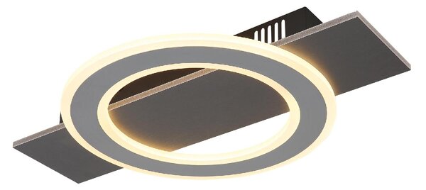 GLOBO LIGHTING Plafoniera LED Moderna a Anello 18 Watt colore Antracite
