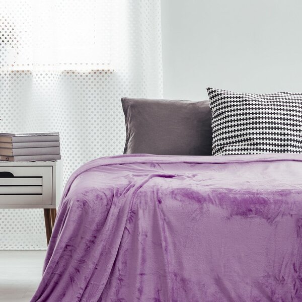 Coperta in microfibra viola, 220 x 240 cm Mic - DecoKing