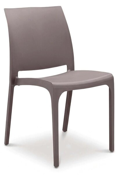 BICA Sedia Cucina Soggiorno Design Moderno in Polipropilene 46x54x80 cm colore Taupe - Vietri