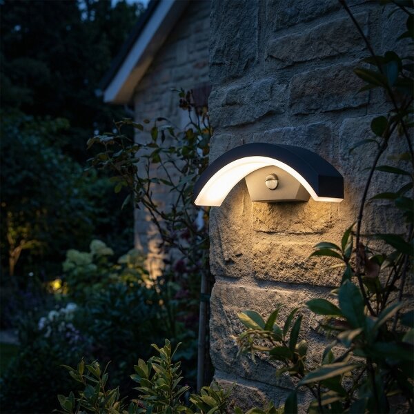 Brilagi - Lampada da parete LED esterna con sensore ARCELO LED/8W/230V IP54