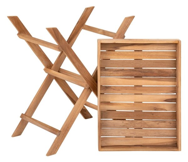 Tavolino di servizio da esterno in teak massiccio 29x39 cm Ronda – House Nordic