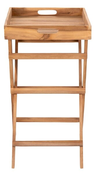 Tavolino di servizio da esterno in teak massiccio 29x39 cm Ronda – House Nordic
