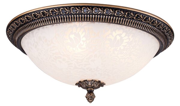 Maytoni Plafoniera soffitto Pascal, dimmerabile, Bronzo / Ottone antico, Soggiorno / Sala da pranzo, Vetro, Campagna / Rustiche, Plafoniera
