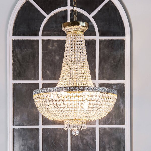Maytoni Lampadario di cristallo Bella, dimmerabile, Chiaro / Trasparente, Soggiorno / Sala da pranzo, Cristallo, Lampadario di cristallo