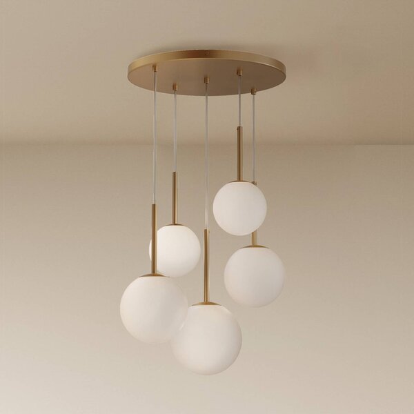 Maytoni Lampada a sospensione in vetro Basic form, dimmerabile, Ottone / Oro, Soggiorno / Sala da pranzo, Vetro, Moderno, Lampada a sospensione