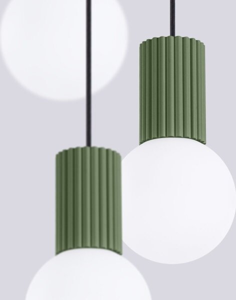 Sollux SL.1725 - Lampadario a sospensione con filo HALO 3xG9/8W/230V diametro 25 cm verde