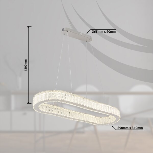 Globo 67162-58 - Lampadario LED dimmerabile MUCKY 58W/230V 2700-6000K con DO