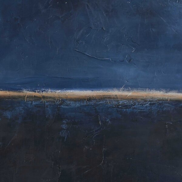 Quadro dipinto a mano 78x98 cm Edge Blue - Malerifabrikken
