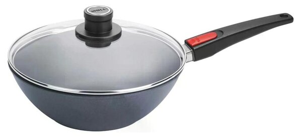 Woll Wok Padella Antiaderente Induzione in Alluminio 30 cm colore Grigio ghisa DIAMOND LITE