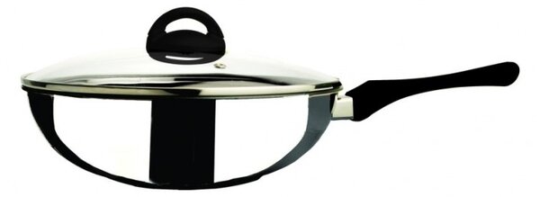 MEPRA Wok Padella Antiaderente Induzione 28 cm Rivestimento Stone colore Nero Fantasia Stone Black